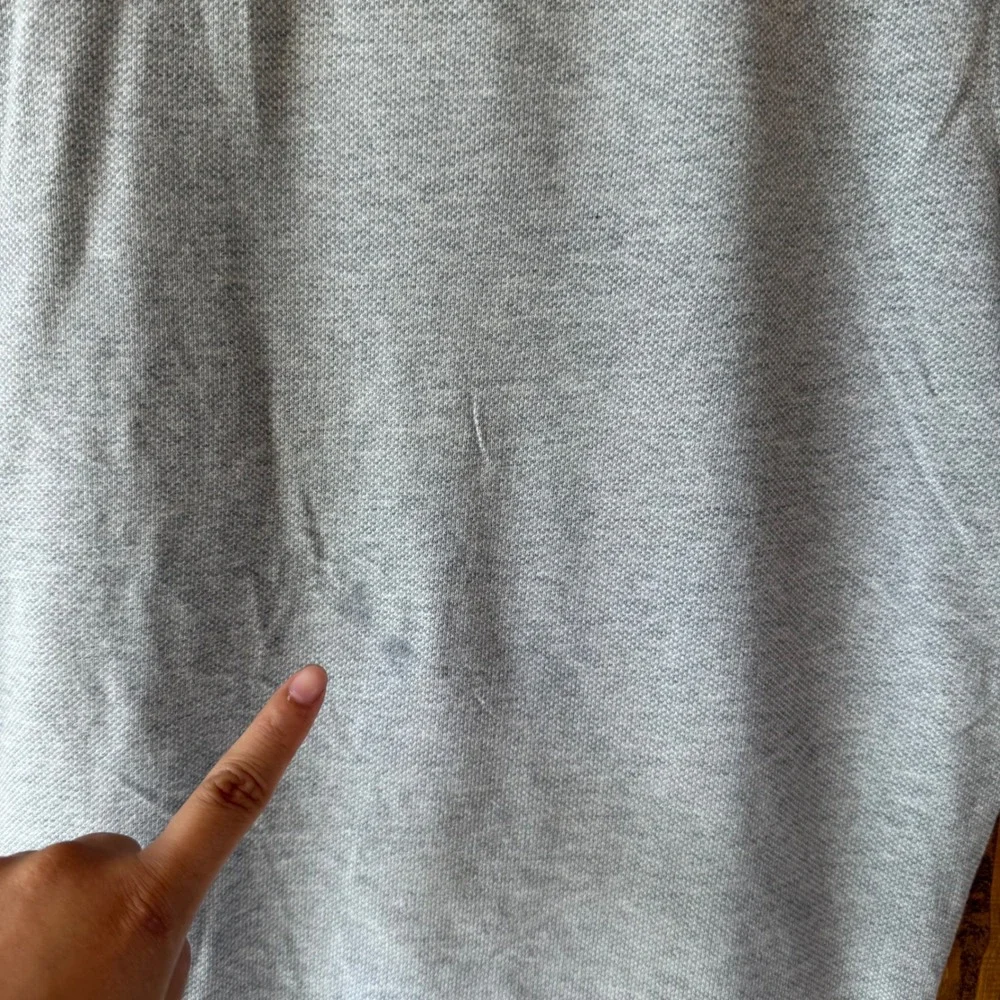Banana Republic Polo Shirt Mens Large Gray Cotton Luxury Touch Pique S/S Top